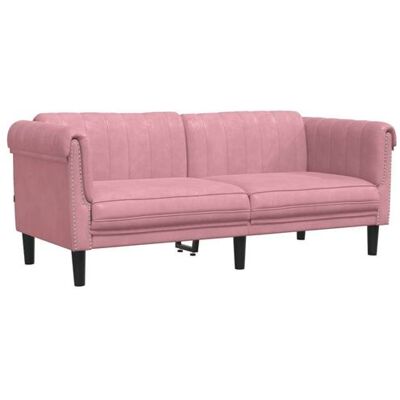VIDAXL 182x77x74 Canapé en Velours Rose - Canapé VIDAXL 182x77x74 Canapé en Velours Rose - Canapé