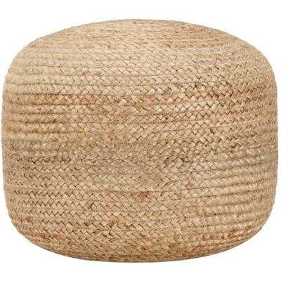 vidaXL Pouf fait main - 45x30cm - Jute vidaXL Pouf fait main - 45x30cm - Jute