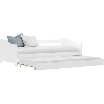 vidaXL Cadre de Canapé-Lit Extensible Bois de Pin Blanc 90x200cm Lits d'Invités vidaXL Cadre de Canapé-Lit Extensible Bois de Pin Blanc 90x200cm Lits d'Invités