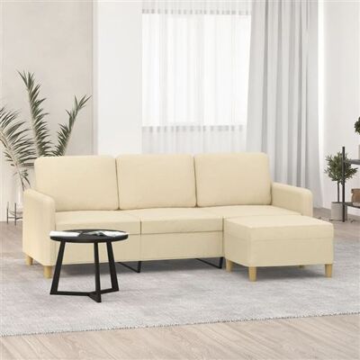 Canapé 3 Places VIDAXL avec Tabouret - Confortable et Moderne Canapé 3 Places VIDAXL avec Tabouret - Confortable et Moderne