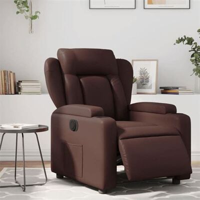 vidaXL Fauteuil Massages électrique en Cuir Brun - Confortable vidaXL Fauteuil Massages électrique en Cuir Brun - Confortable