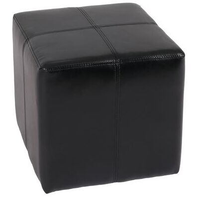 Générique Pouf dé, tabouret Onex, cuir, 36x36x36cm, noir Noir Générique Pouf dé, tabouret Onex, cuir, 36x36x36cm, noir Noir