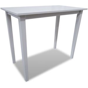 vidaXL Table de bar en bois Blanc Blanc vidaXL Table de bar en bois Blanc Blanc