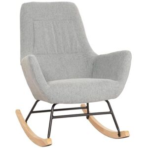 Mendler Fauteuil à bascule en bois - Tissu de haute qualité - Siège confortable - Fauteuil à bascule Mendler Fauteuil à bascule en bois - Tissu de haute qualité - Siège confortable - Fauteuil à bascule