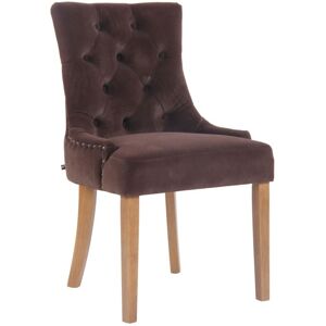 CLP Chaise de Salle à Manger en Velours Marron - Élégante CLP Chaise de Salle à Manger en Velours Marron - Élégante