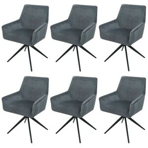 Mendler Set 6x Sedie Poltroncine Con Seduta Girevole Hwc-l91 - Ensemble de chaises Mendler Set 6x Sedie Poltroncine Con Seduta Girevole Hwc-l91 - Ensemble de chaises