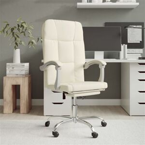 Chaise de bureau avec fonction inclinable vidaXL en simil cuir crème - Chaise de bureau Chaise de bureau avec fonction inclinable vidaXL en simil cuir crème - Chaise de bureau