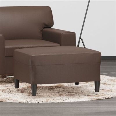 Vidaxl Repose-pieds en Cuir Synthétique Marron - Repose-pieds Vidaxl Repose-pieds en Cuir Synthétique Marron - Repose-pieds