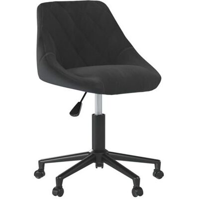 Chaise de salle à manger pivotante en velours noir vidaXL - Silla de comedor giratoria Chaise de salle à manger pivotante en velours noir vidaXL - Silla de comedor giratoria