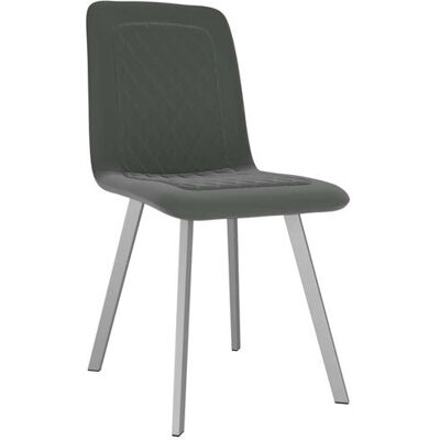 vidaXL 2 Pièces Chaises de Salle à Manger en Velours Gris - Chaises de salle à manger vidaXL 2 Pièces Chaises de Salle à Manger en Velours Gris - Chaises de salle à manger
