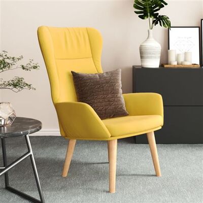 VIDAXL Structure en Bois Jaune Fauteuil Relax - Fauteuil VIDAXL Structure en Bois Jaune Fauteuil Relax - Fauteuil
