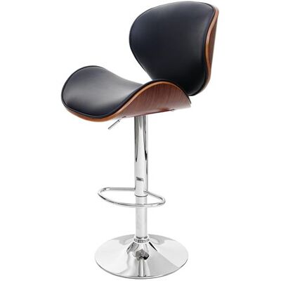 Générique tabouret Foxrock, chaise de bar, bois courbé desgin rétro aspect noix, noir Noir Générique tabouret Foxrock, chaise de bar, bois courbé desgin rétro aspect noix, noir Noir