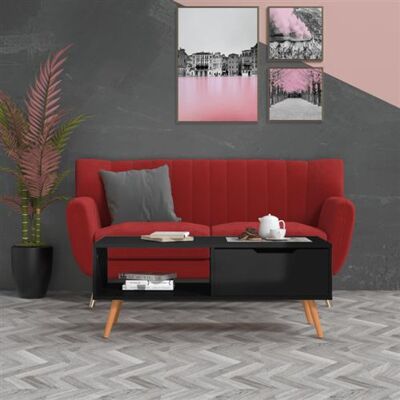 Table basse en noir brillant vidaXL - Table d'appoint Table basse en noir brillant vidaXL - Table d'appoint
