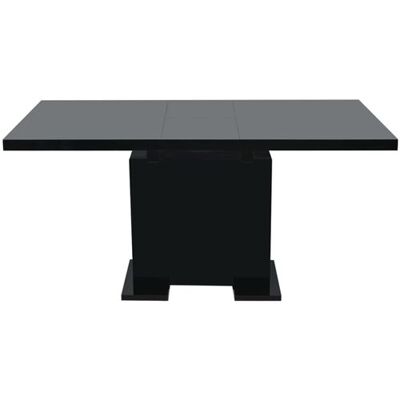 vidaXL Table à manger extensible noir brillant Noir vidaXL Table à manger extensible noir brillant Noir
