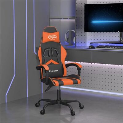 Chaise gaming noir et orange vidaXL - Siège de jeu Chaise gaming noir et orange vidaXL - Siège de jeu