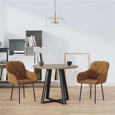 vidaXL - 742619 - Velours Marron - 2 pcs - Chaise à manger vidaXL - 742619 - Velours Marron - 2 pcs - Chaise à manger