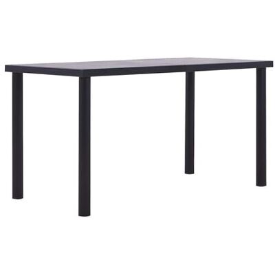 vidaXL Table à manger Noir et gris béton 140x70x75 cm MDF281858 noir vidaXL Table à manger Noir et gris béton 140x70x75 cm MDF281858 noir