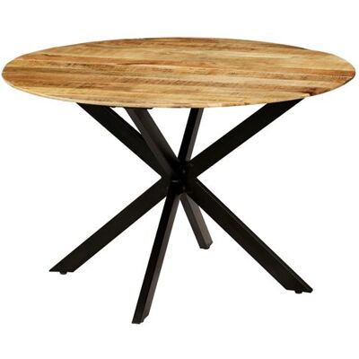 vidaXL Table à manger en bois de mangue - 120x77cm - Style industriel vidaXL Table à manger en bois de mangue - 120x77cm - Style industriel