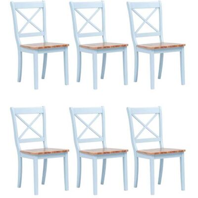 Vidaxl - 6pc - Finition bois gris - Chaises à manger Vidaxl - 6pc - Finition bois gris - Chaises à manger