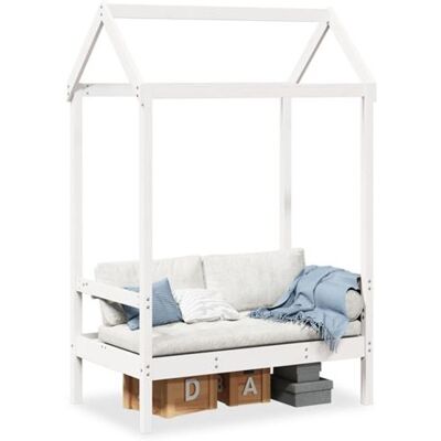 vidaXL Banc avec toit blanc 117,5x70x176,5 cm bois de pin massif846995 Blanc vidaXL Banc avec toit blanc 117,5x70x176,5 cm bois de pin massif846995 Blanc