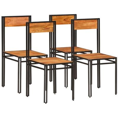 vidaXL Chaises à dîner 4 pcs Bois d'acacia et finition en Sesham Brun vidaXL Chaises à dîner 4 pcs Bois d'acacia et finition en Sesham Brun