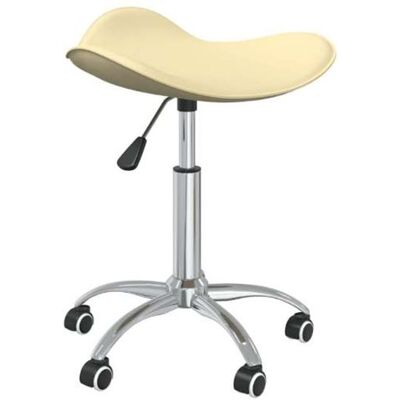 Chaise de Bureau Pivotante vidaXL - Crème - Rotation à 360°, Vérin à Gaz Chaise de Bureau Pivotante vidaXL - Crème - Rotation à 360°, Vérin à Gaz
