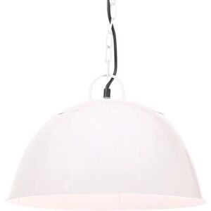 vidaXL Suspension vintage style industriel 25W blanc rond 41 cm E27 - Suspension vidaXL Suspension vintage style industriel 25W blanc rond 41 cm E27 - Suspension