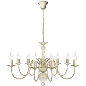 Lustre en métal blanc antique vidaXL - Éclairage de plafond Lustre en métal blanc antique vidaXL - Éclairage de plafond
