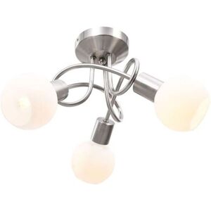 Plafonnier vidaXL avec abat-jour en céramique pour 3 ampoules E14 - Lampe de plafond Plafonnier vidaXL avec abat-jour en céramique pour 3 ampoules E14 - Lampe de plafond