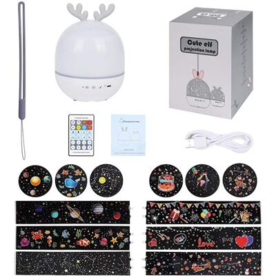Veilleuse Enfant Lampe Etoile Projecteur, 360°Rotation Musicale Veilleuse + Minuterie Veilleuse Enfant Lampe Etoile Projecteur, 360°Rotation Musicale Veilleuse + Minuterie