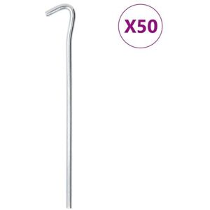 Tentes piquets vidaXL 50 pcs. 23 cm Ø7 mm Acier galvanisé - Type de tente Tentes piquets vidaXL 50 pcs. 23 cm Ø7 mm Acier galvanisé - Type de tente
