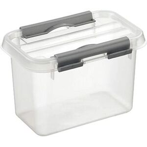 Sunware Q-Line Boîte de rangement 0,8L Transparent/Argent - Boîte de rangement Sunware Q-Line Boîte de rangement 0,8L Transparent/Argent - Boîte de rangement