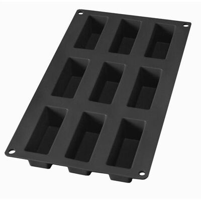 Moule Mini Gâteaux Lékué - 9 Cavités, Silicone, Noir - Moule à Gâteaux Moule Mini Gâteaux Lékué - 9 Cavités, Silicone, Noir - Moule à Gâteaux