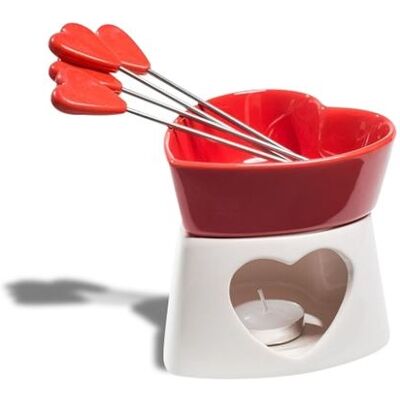 Machine fondue à chocolat : forme de c?ur rouge 4 piques à fondue c deco maison ustensile cuisine Multi Machine fondue à chocolat : forme de c?ur rouge 4 piques à fondue c deco maison ustensile cuisine Multi