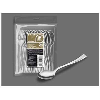 Générique 24 cuillères dégustation argent 10cm Gris Générique 24 cuillères dégustation argent 10cm Gris