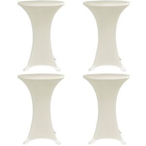 Housses de table haute vidaXL 4x Ø60cm crème extensible Housses de table haute vidaXL 4x Ø60cm crème extensible