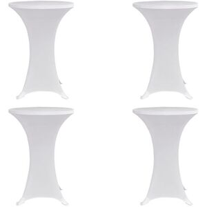 vidaXL Housses de table extensibles blanches 60cm - Pack de 4 vidaXL Housses de table extensibles blanches 60cm - Pack de 4