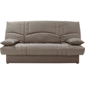 Clic Clac 3 Places Thelma - Tissu Soro Taupe - Couchage 125X190 cm - L190 x P92 x H96 cm Gris Clic Clac 3 Places Thelma - Tissu Soro Taupe - Couchage 125X190 cm - L190 x P92 x H96 cm Gris