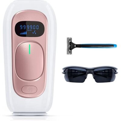 Épilateur Lumière Pulsée IPL 999,900 Flashs, 2 Modes, 5 Niveaux d’énergie Convient aux Femme et Homme, Corps, Visage Rose Épilateur Lumière Pulsée IPL 999,900 Flashs, 2 Modes, 5 Niveaux d’énergie Convient aux Femme et Homme, Corps, Visage Rose