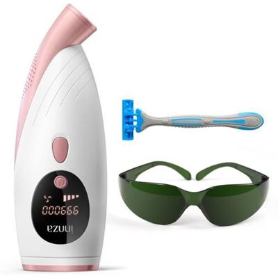 Épilateur Lumière Pulsée Innza D26 , IPL Epilation définitive, 999,000 Flashs - Blanc et Rose Épilateur Lumière Pulsée Innza D26 , IPL Epilation définitive, 999,000 Flashs - Blanc et Rose