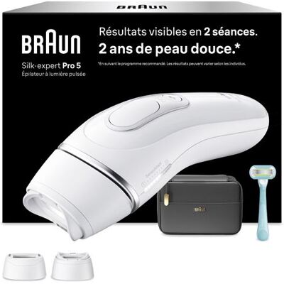 Appareil à Lumière Pulsée Braun SilkExpertPro 5 PL5234 Blanc Blanc Appareil à Lumière Pulsée Braun SilkExpertPro 5 PL5234 Blanc Blanc