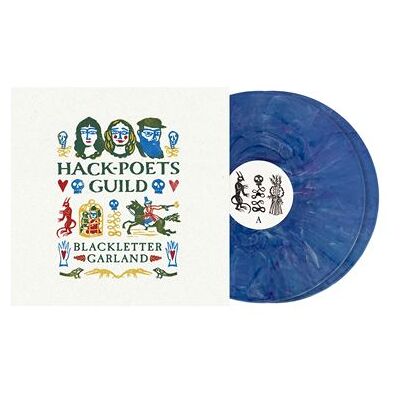 One little Independent Blackletter Garland Vinyle Bleu Marbré One little Independent Blackletter Garland Vinyle Bleu Marbré