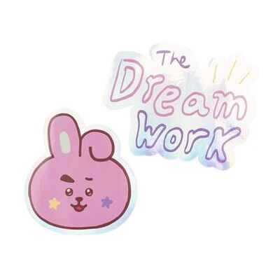 Erik Set de 2 Stickers BT21 The Journey Vinyle Cooky Erik Set de 2 Stickers BT21 The Journey Vinyle Cooky