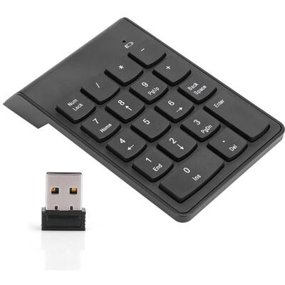 Générique Mini Clavier Numérique sans Fil USB 2.4 Ghz 18 Touches de Comptabilité Financière - Noir Générique Mini Clavier Numérique sans Fil USB 2.4 Ghz 18 Touches de Comptabilité Financière - Noir