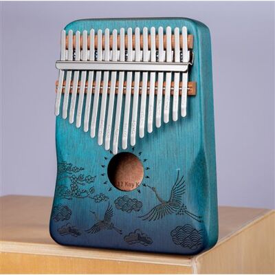 Générique Kalimba Pouce Piano 17 Touches en acajou inclus sac marteau et livret de musique pour debutants enfants-bleu Générique Kalimba Pouce Piano 17 Touches en acajou inclus sac marteau et livret de musique pour debutants enfants-bleu