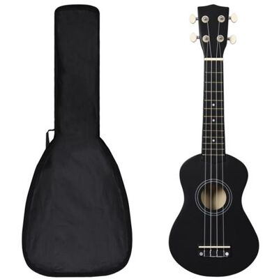vidaXL Jeu de ukulélé soprano avec sac pour enfants Noir 21 Noir vidaXL Jeu de ukulélé soprano avec sac pour enfants Noir 21 Noir