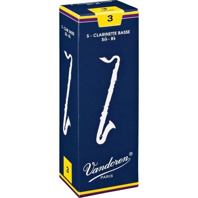 Anches de clarinette basse vandoren traditionnelles 3 - cr123 Anches de clarinette basse vandoren traditionnelles 3 - cr123