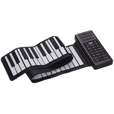 docooler Festnight Muslady Portable électrique à 61 touches roll up Clavier de piano silicone Haut-parleur intégré Batterie au lithium rechargeable Fonction de réverbération BT Clavier numérique docooler Festnight Muslady Portable électrique à 61 touches roll up Clavier de piano silicone Haut-parleur intégré Batterie au lithium rechargeable Fonction de réverbération BT Clavier numérique