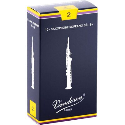 Anches de saxophone soprano vandoren traditionnelles 2 - sr202 Anches de saxophone soprano vandoren traditionnelles 2 - sr202