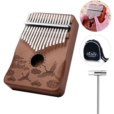 Générique Kalimba Pouce Piano 17 Touches en acajou inclus sac marteau et livret de musique pour debutants enfants-marron Rose Générique Kalimba Pouce Piano 17 Touches en acajou inclus sac marteau et livret de musique pour debutants enfants-marron Rose